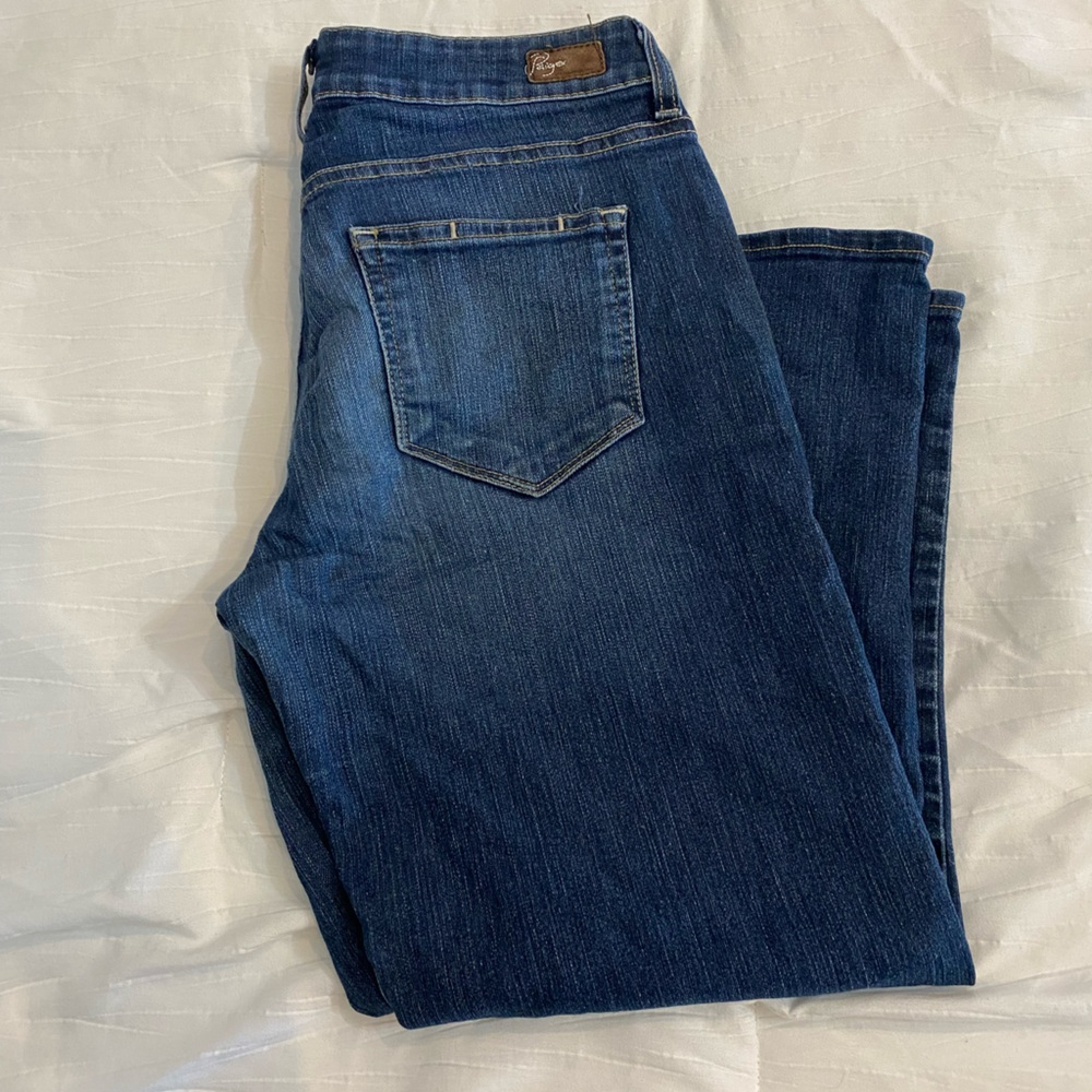 PAIGE CROPPED FLARE JEANS